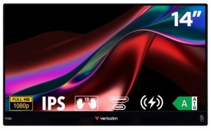 Verbatim Przenośny monitor dotykowy Light zasilany bezprzewodowo Full HD