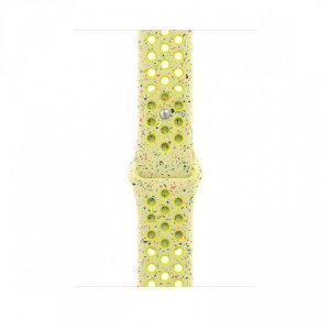 Apple Pasek sportowy Nike w kolorze promiennym zielonożółtym do koperty 46 mm - rozmiar S/M