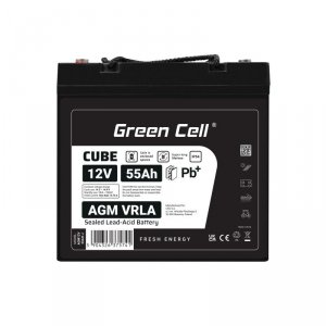 Green Cell Akumulator AGM VRLA 12V 55Ah IP54