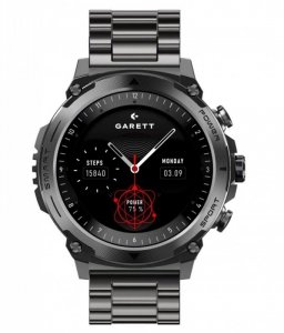Garett Electronics Smartwatch Garett Atom czarny stalowy