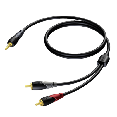 PROCAB CLA711/15 3.5 mm Jack male stereo - 2 x RCA/Cinch male 15 meter