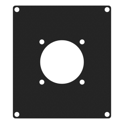 CAYMON CASY205/B CASY 2 space cover plate - 1x G-size hole Black version
