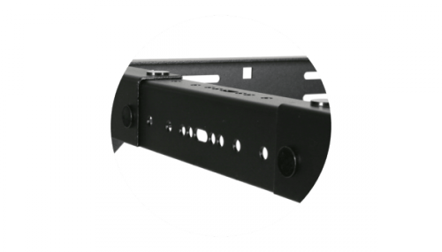 CAYMON OPR303A/B 19 cali in depth adjustable open frame rack - 3 unit - 300 ~ 450mm Black