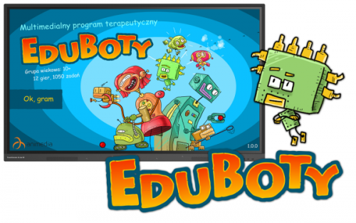 Eduboty - aplikacja terapeutyczna na monitory interaktywne (WIN10)