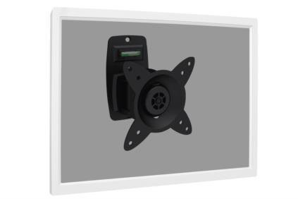 Uchwyt ścienny pojedynczy DIGITUS, 1xLCD, max. 27 cali, obrotowy 360° PIVOT, poziomica