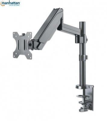 Uchwyt biurkowy LCD/LED Manhattan 17 cali-32 cali, 8kg, sprężyna gazowa, czarny