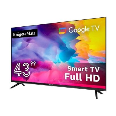 Telewizor Kruger&Matz 43 cale FHD Google TV, DVB-T2/S2/T/C H.265 HEVC