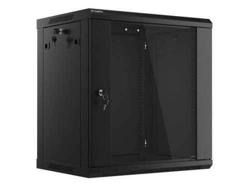 Szafa instalacyjna Rack wisząca 19 cali 12U 600x450 czarna Lanberg (flat pack)
