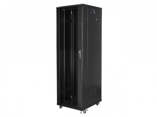 Szafa instalacyjna Rack stojąca 19 cali 42U 600x800 czarna Lanberg (flat pack)