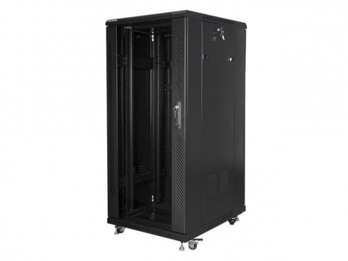 Szafa instalacyjna Rack stojąca 19 cali 27U 600x800 czarna Lanberg (flat pack)