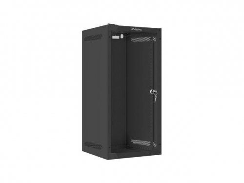 Szafa instalacyjna Rack wisząca 10 cali 12U 280x310mm czarna Lanberg (flat pack)
