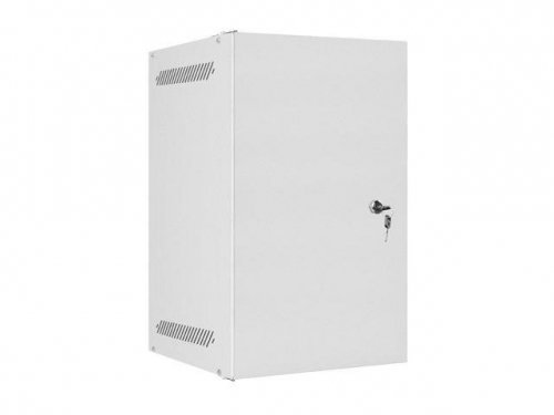 Szafa instalacyjna Rack wisząca 10 cali 9U 280x310mm szara Lanberg (flat pack) drzwi metalowe