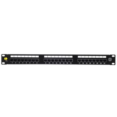Patch panel 19&#039;&#039; Netrack 24-porty kat. 5e UTP, z półką