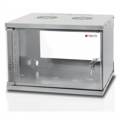 Szafa wisząca Techly Rack 19 cali 9U 500x320 zmontowana, szara