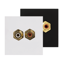 AUDAC CP 45 RCA/B Connection plate RCA 45 x 45 mm Black version