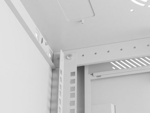 Lanberg Szafa instalacyjna rack wisząca 19 cali 6U 600x450 drzwi perforowane (flat pack) szara