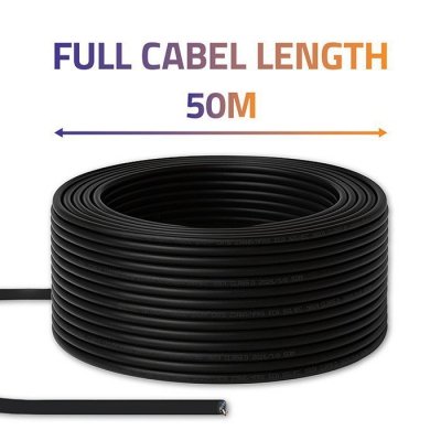 Qoltec Kabel patchcord sieciowy skrętka UTP | CAT6 | High speed 1Gb/s | LAN | 50m | Czarny