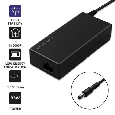 Qoltec Zasilacz desktopowy 60W | 12V | 5A | 5.5*2.5 | + kabel zasilający
