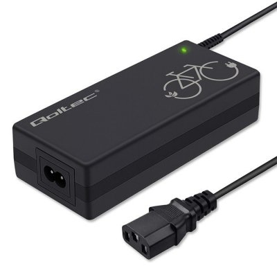 Qoltec Ładowarka do roweru elektrycznego 36V | 42V | 2A | C14-IEC-3Pin + kabel zasilający