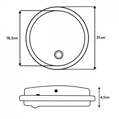 Maclean Lampa LED, IP65 , czujnik PIR, MCE525 B 10W, 1000lm, neutral white 4000K