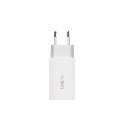 LogiLink Ładowarka sieciowa 2x USB-C, 65W, biała