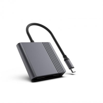 Gembird Adapter USB-C do HDMI + DP, 4K 60Hz, czarny