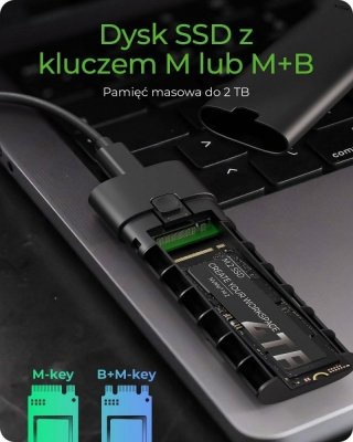 IcyBox Obudowa dysku IB-1806MT-CU31 M.2 NVMe SSD 10 Gbps