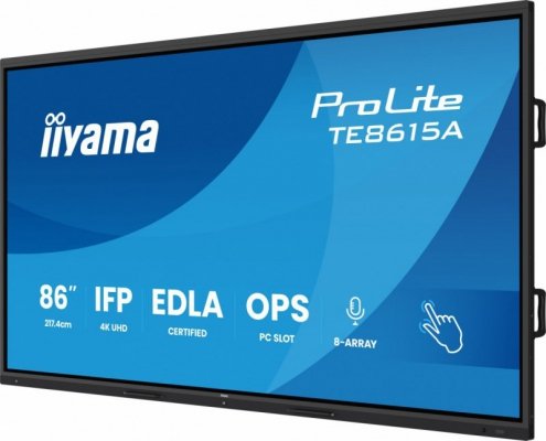 IIYAMA Monitor interaktywny 86 cali TE8615A-B2AG IPS,4K,40pkt, EDLA