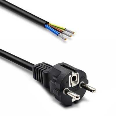 Qoltec Kabel zasilający SCHUKO CEE 7/7 (E/F) | miedź Cu | odizolowany lutowany | 3x1.0mm2 | 1.8m