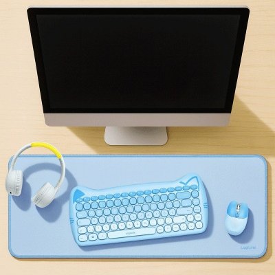 LogiLink Podkładka na klawiaturę i mysz, XXL, niebieska