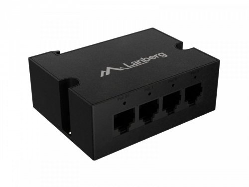 Lanberg Przełącznik Din-Ge4-Bt-90w 1xIn 3xOut 1GB PoE Extender Gigabit Ethernet Din Rail Bt 90W