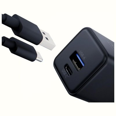 3MK Ładowarka sieciowa Hyper GaN 20W 1xUSB-A 1xUSB-C PD QC4+ czarna