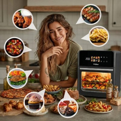 GreenBlue Frytkownica beztłuszczowa Air Fryer GB950 1800 W, 10L