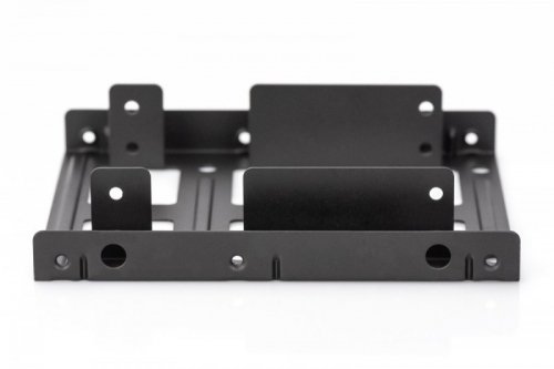 Digitus Ramka montażowa/Adapter SSD/HDD 2x 2.5 cali do 3.5 cali (ATA, SATA, SSD) metalowa ,zestaw, czarna