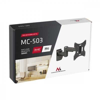 Maclean Uchwyt do telewizora  lub  monitora 23-42 cale 30 kg uniwersalny  MC-503A B czarny max vesa 200x200
