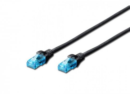 Digitus Patch cord RJ45/RJ45 U/UTP kat. 5e 5,0m AWG 26/7 PVC Czarny