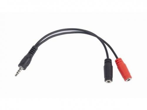 Gembird Adapter Jack Mini 4-Pin(M)-&gt;2x Jack Mini(F) 20cm