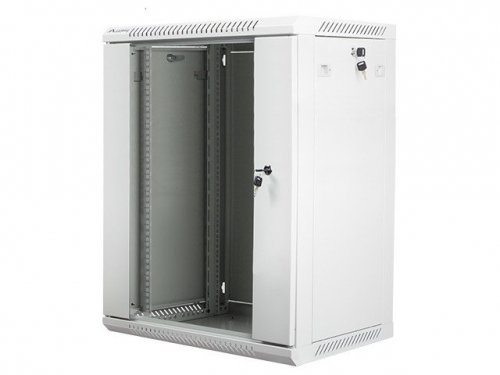 Lanberg Szafa instalacyjna wisząca 19&#039;&#039; 15U 600X450mm szara (drzwi       szklane)
