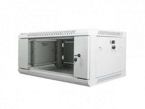 Lanberg Szafa instalacyjna wisząca 19&#039;&#039; 4U 600X450mm szara (drzwi        szklane)