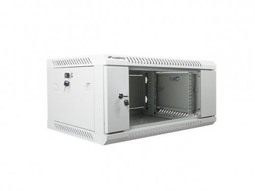 Lanberg Szafa instalacyjna wisząca 19&#039;&#039; 4U 600X450mm szara (drzwi        szklane)