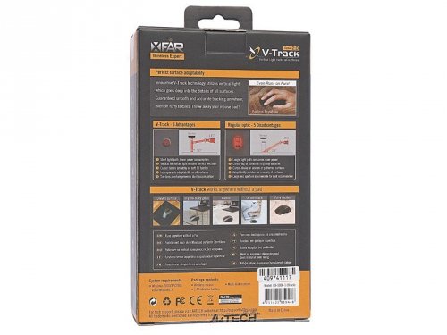 A4 Tech Mysz V-TRACK G9-500F-1 Black RF NANO