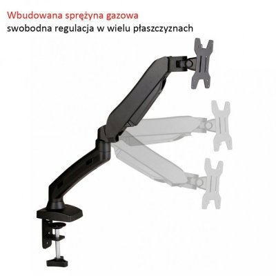 ART Uchwyt biurkowy na sprężynie gazowej do 1 monitora LCD/LED 13-27 cali            L-11GD