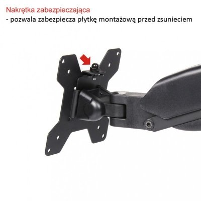 ART Uchwyt biurkowy na sprężynie gazowej do 1 monitora LCD/LED 13-27 cali            L-11GD