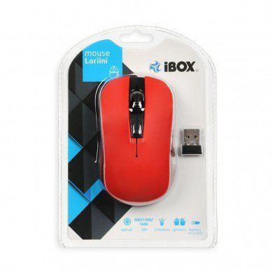 iBOX Mysz Loriini Pro optyczna Czerwona