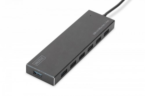 Digitus HUB/Koncentrator 7-portowy USB 3.0 SuperSpeed, aktywny, Aluminium