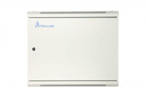 Extralink Szafka wisząca rack 12U 600x450 szara metalowe drzwi