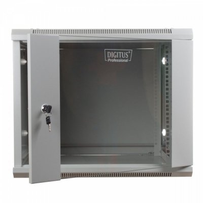 Digitus Szafa wisząca jednosekcyjna 19 cali 9U 501/600/450mm, drzwi szklane, szara (RAL 7035)