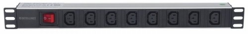 Intellinet Listwa zasilająca rack 19 1U 110V-250V/10A 8 gniazd C13 kabel 2m