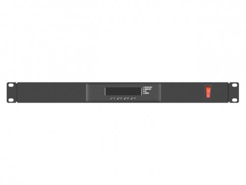 Lanberg Panel wentylacyjny LCD poziomy 1U z termostatem do szaf, 19 cali, 2 wentylatory, 230V, czarny