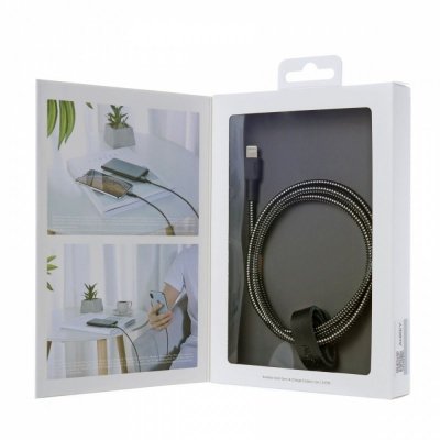 AUKEY CB-BAL3 wzmocniony nylonowy kabel Quick Charge Lightning-USB | 1.2m | certyfikat MFi Apple